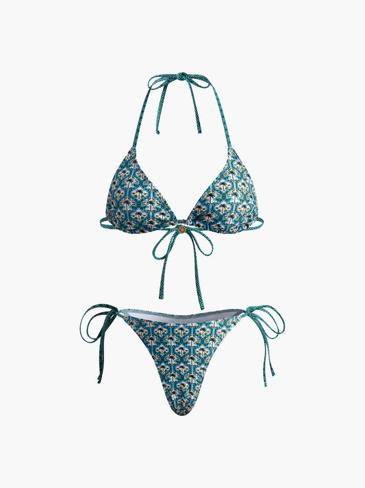 Baskılı Dantelli Bikini Takımı Siaora