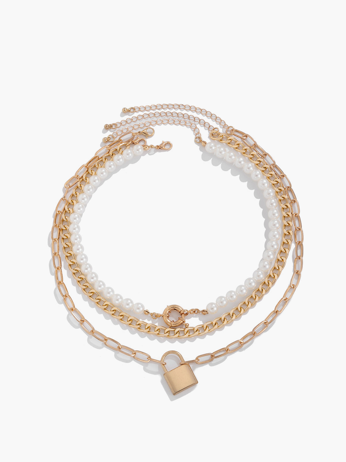 3 adet Kilitli İnci Kolye THESVELTECHIC