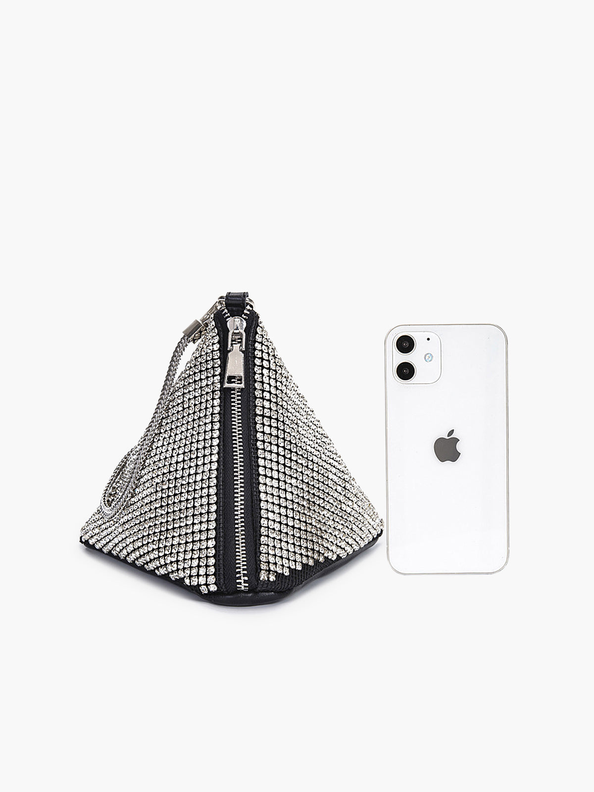 Rhinestone Üçgen Mini Çanta THESVELTECHIC