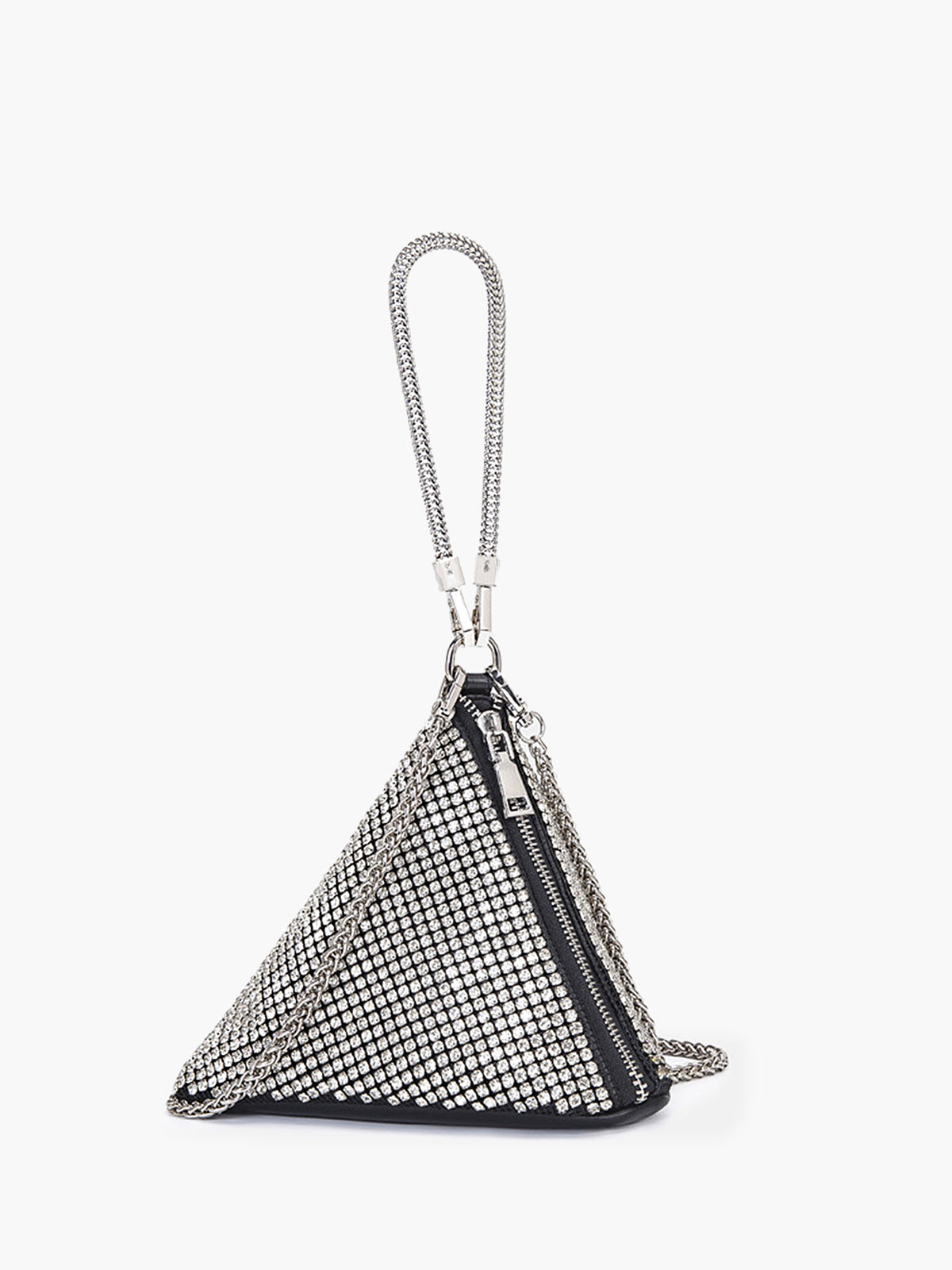 Rhinestone Üçgen Mini Çanta THESVELTECHIC