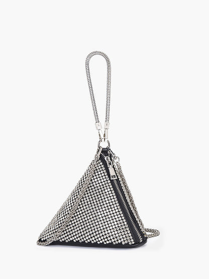 Rhinestone Üçgen Mini Çanta THESVELTECHIC