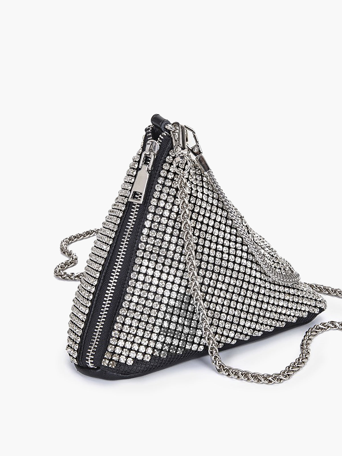 Rhinestone Üçgen Mini Çanta THESVELTECHIC