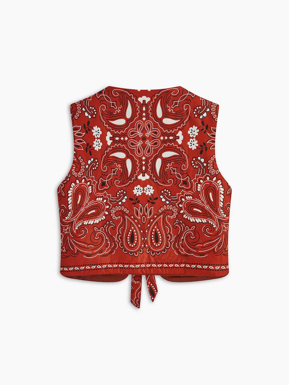 Paisley Baskılı Kravat Önlü Yelek THESVELTECHIC