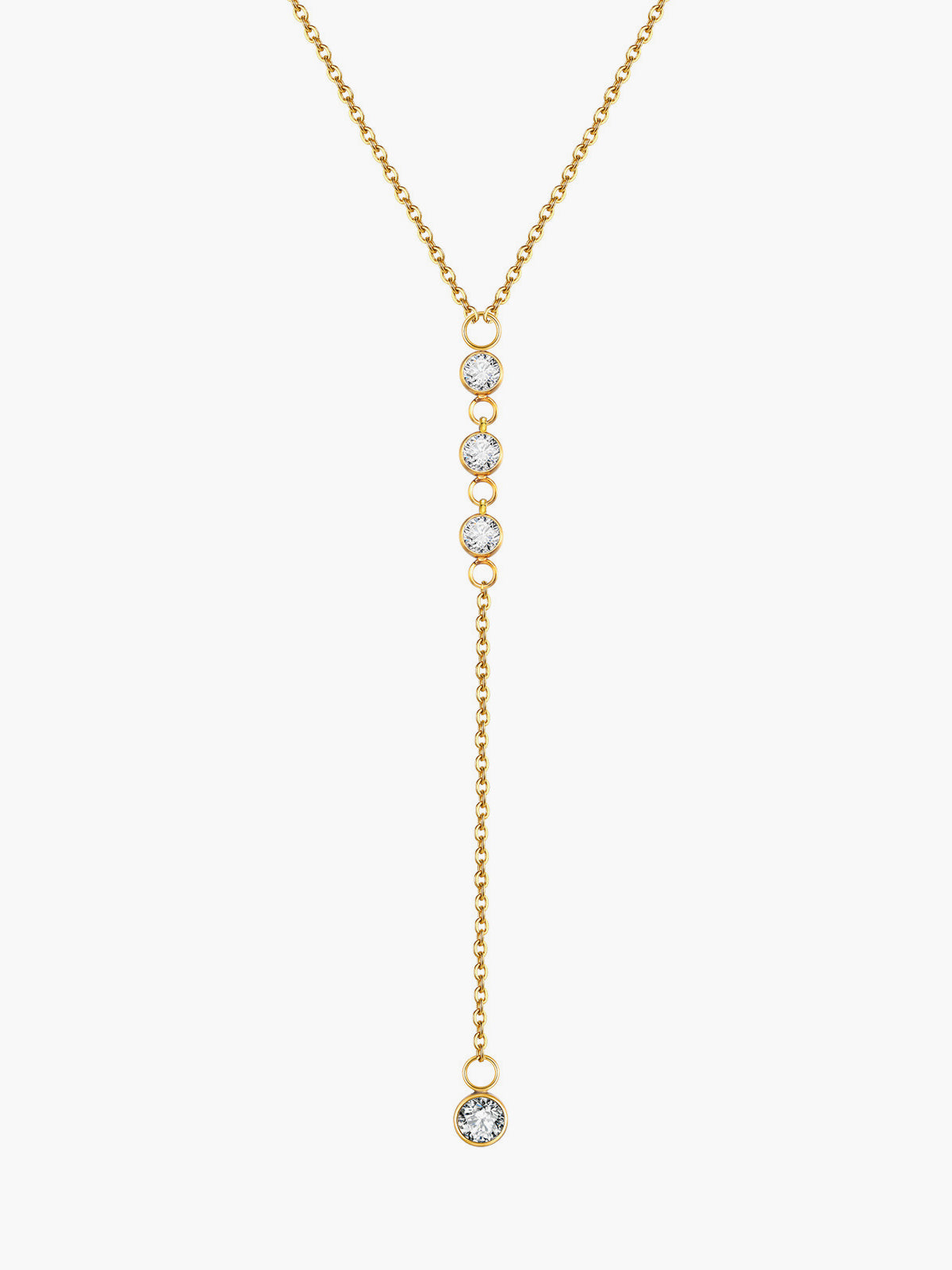 Rhinestone Lariat Damla Kolye THESVELTECHIC