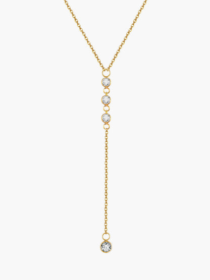 Rhinestone Lariat Damla Kolye THESVELTECHIC