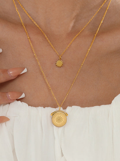 Mandala Çift Katlı Kolye Kolye THESVELTECHIC