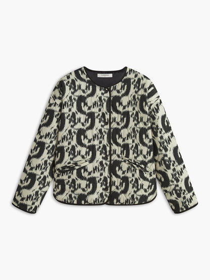 Leopard Desenli Şık Ceket Siaora
