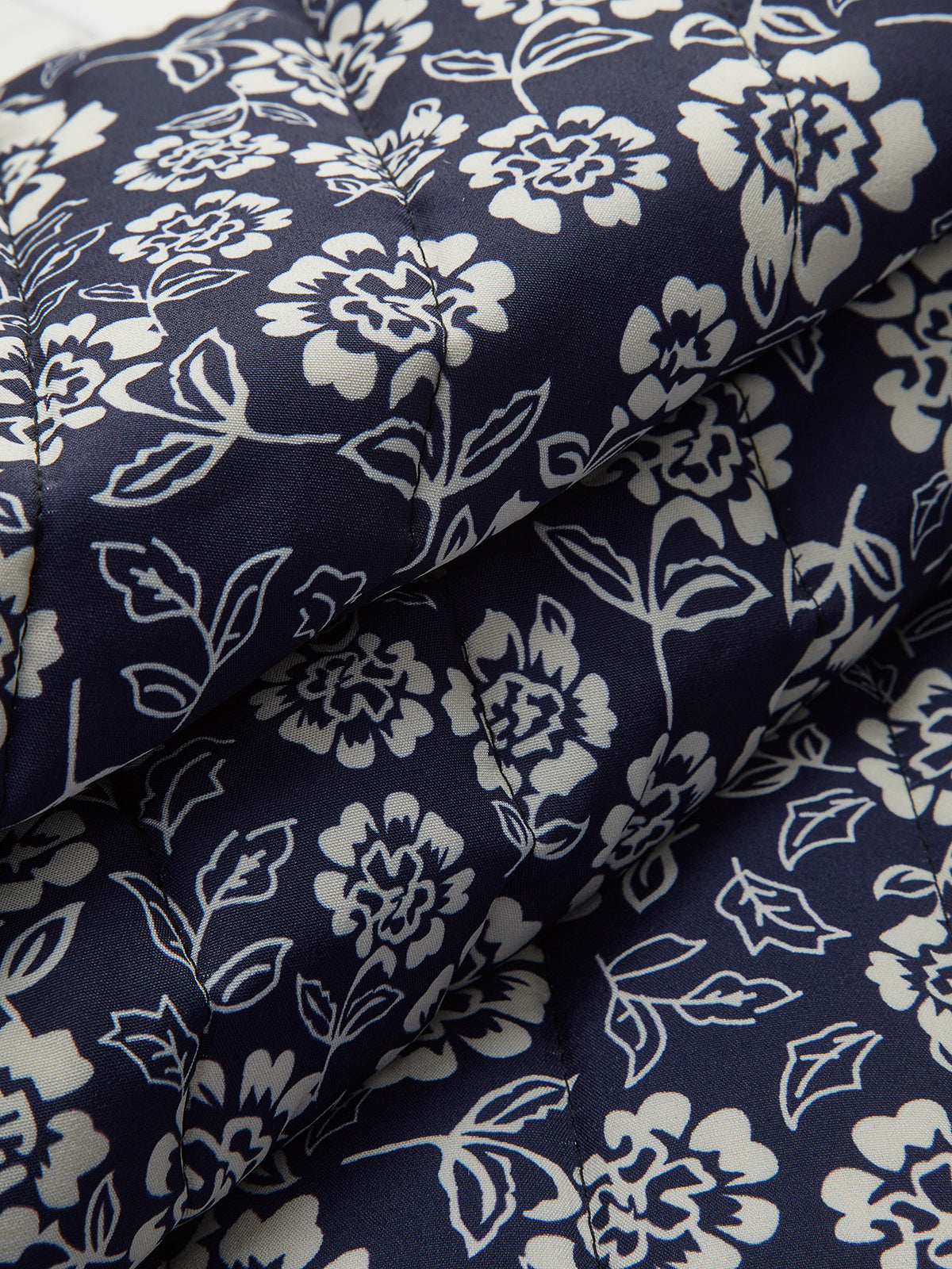 Floral Printed Pockets Winter Coat Quvarse