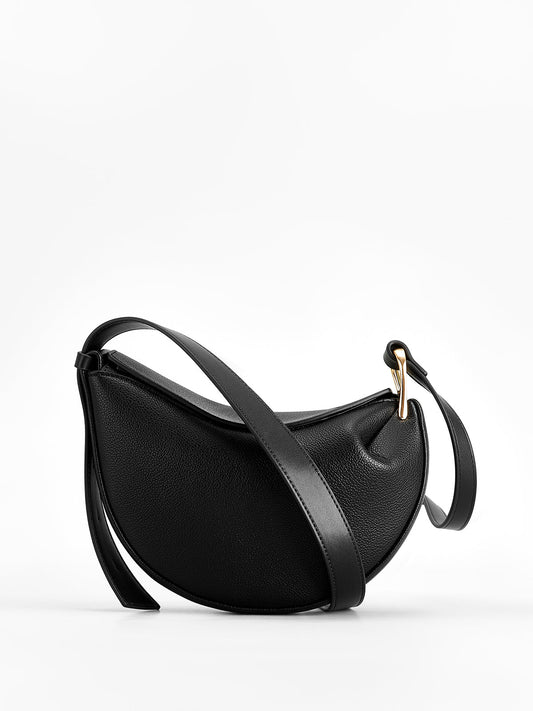 Textured Magnetic Button Crossbody Bag THESVELTECHIC
