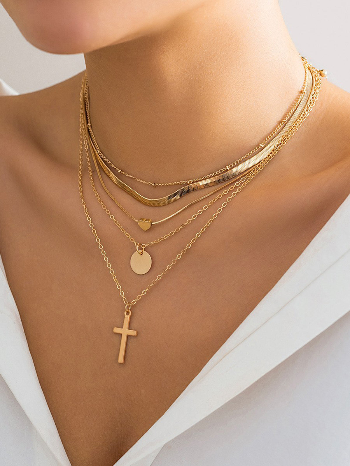 Çok Katmanlı Yığın Kolye THESVELTECHIC