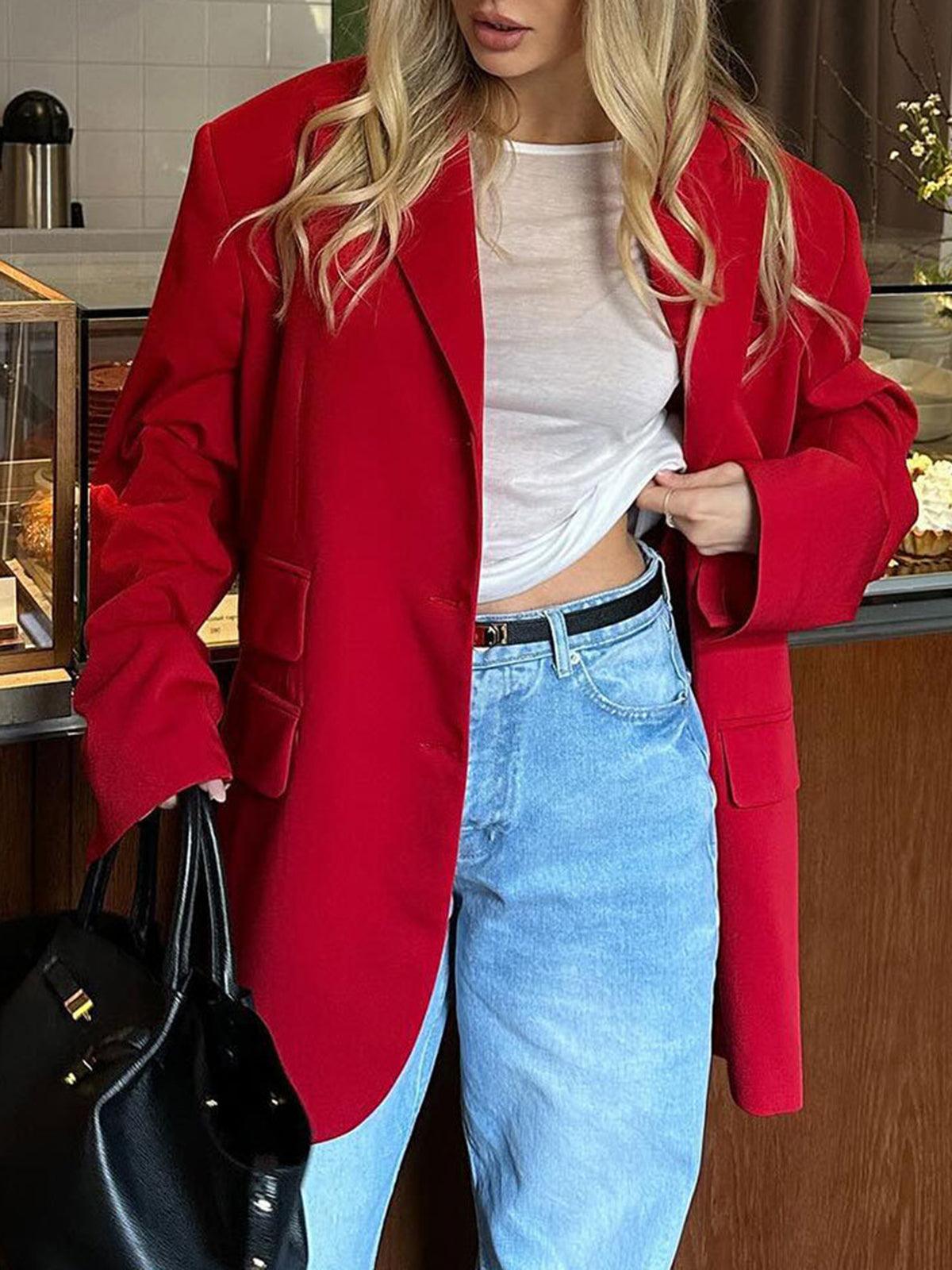 Scarlet Statement Blazer Siaora