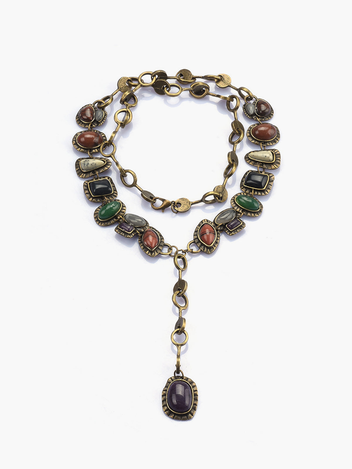 Bohem Geometrik Taşlı Kolye THESVELTECHIC