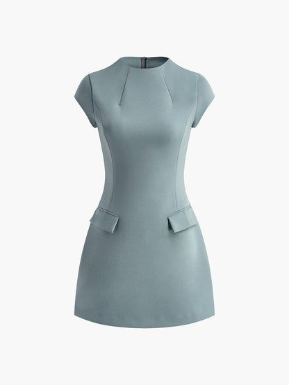 Zarif A-line Mini Elbise Siaora