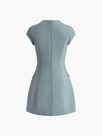 Zarif A-line Mini Elbise Siaora