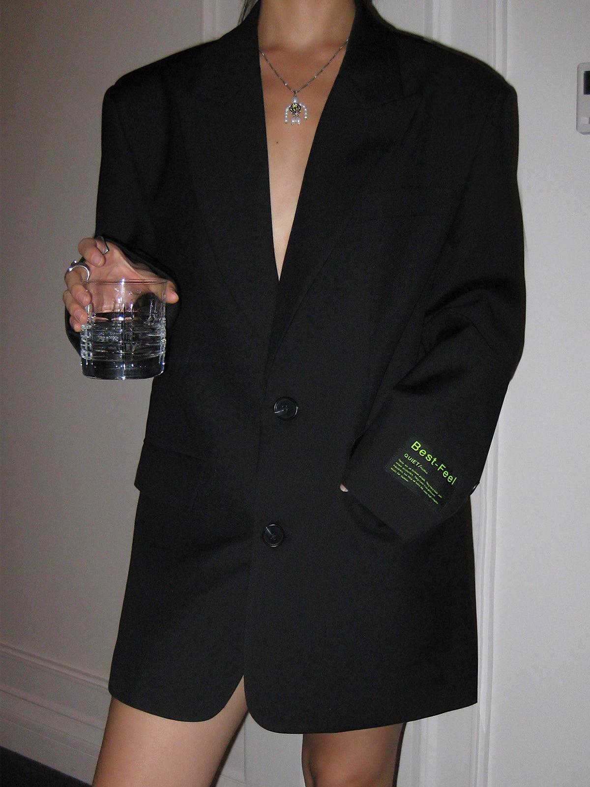 Antrasit Oversize Blazer Ceket Siaora