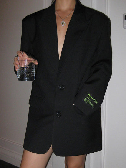 Antrasit Oversize Blazer Ceket Siaora