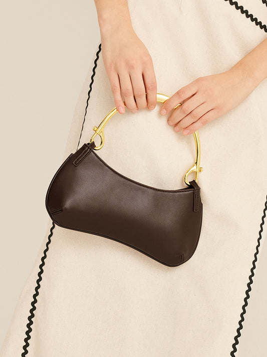 Metal-Handle Zipper Armpit Bag THESVELTECHIC