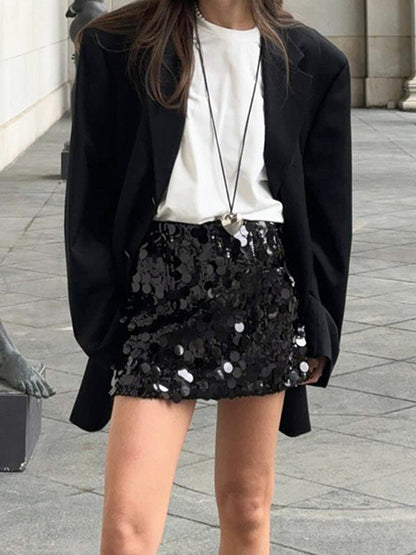 Sıralı Dekor Mini Etek Quvarse