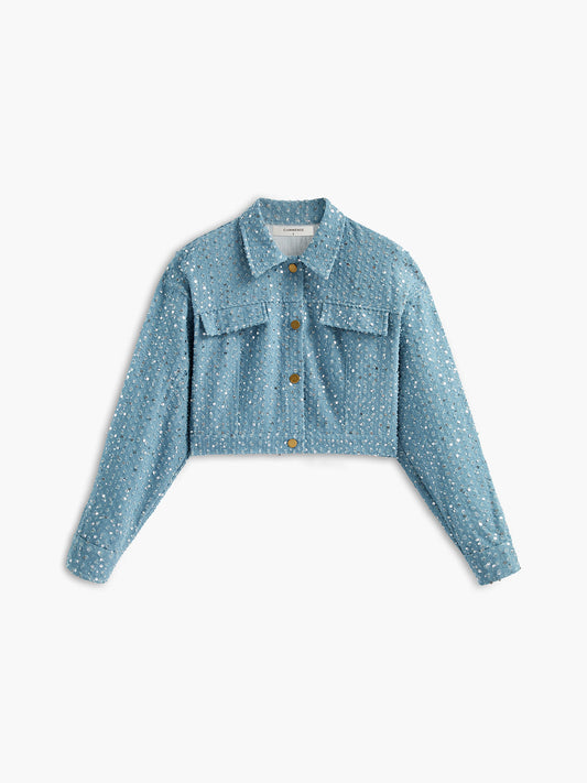 Sequins Decor Crop Jacket Quvarse