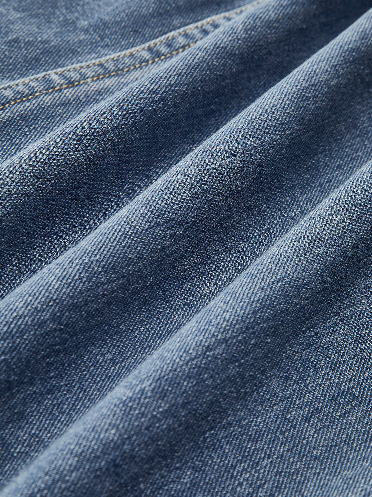 Yüksek Bel Yırtmaçlı Denim Midi Etek Shine Aura