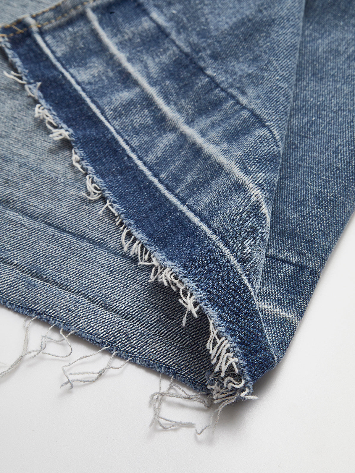 Yüksek Bel Yırtmaçlı Denim Midi Etek Shine Aura