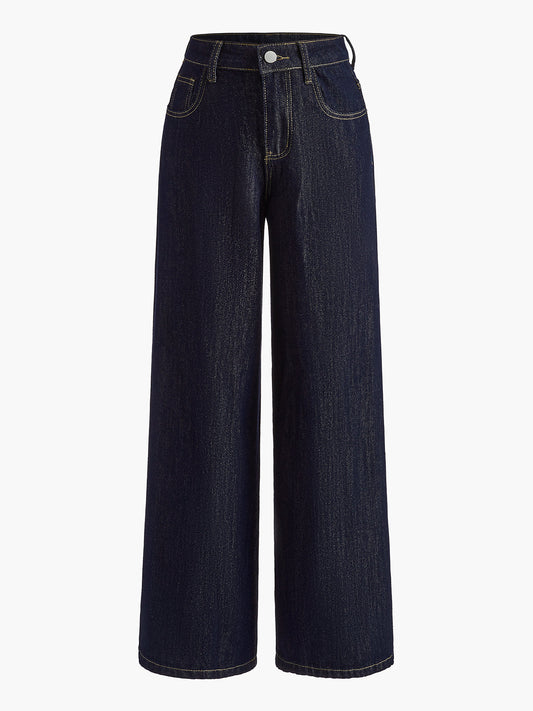 Vintage Wide-Leg Denim Pants THESVELTECHIC