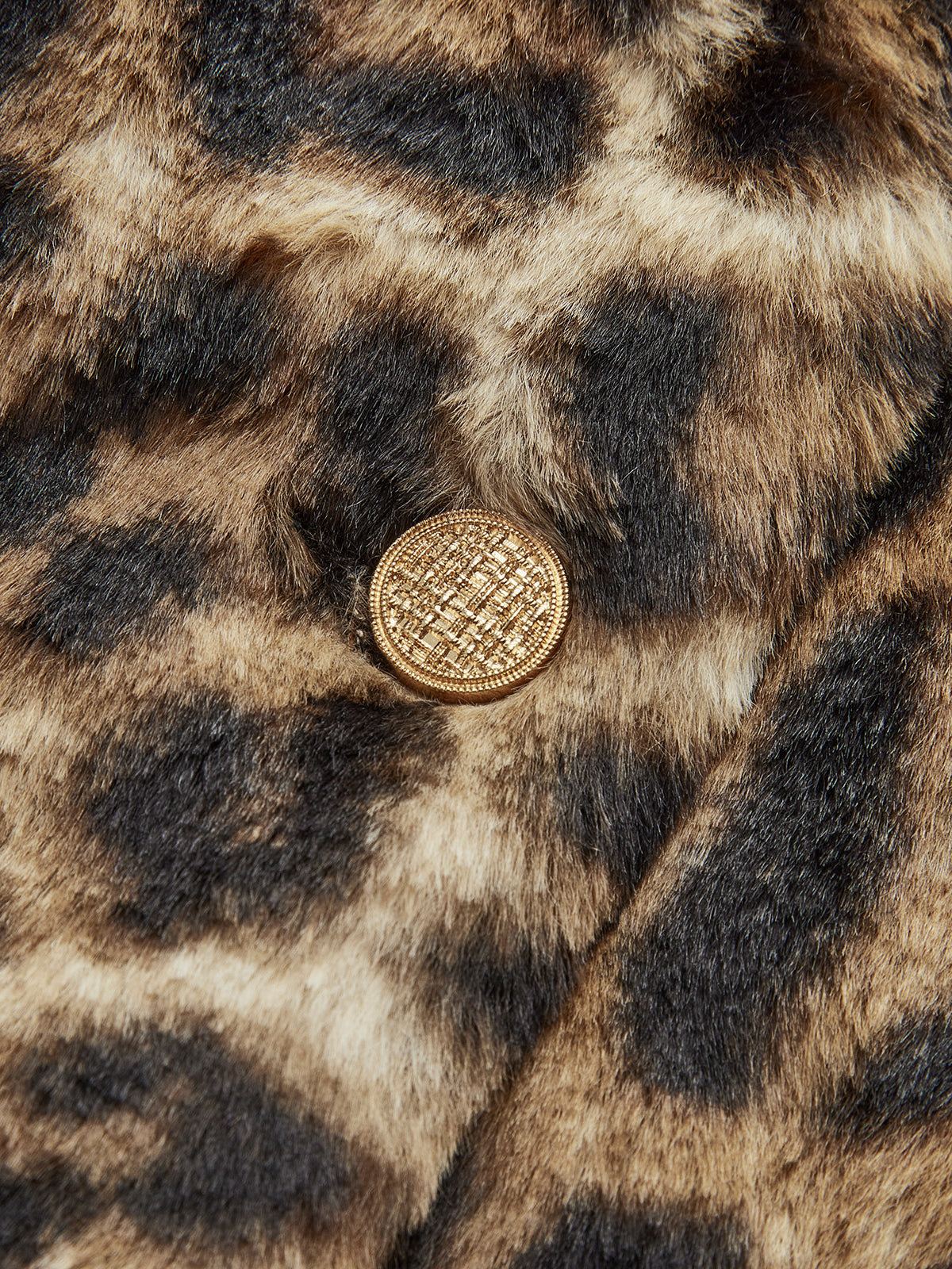 Leopard Print Oversized Faux Fur Coat Quvarse