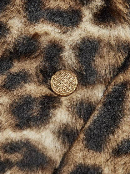 Leopar Desenli Faux Kürk Siaora