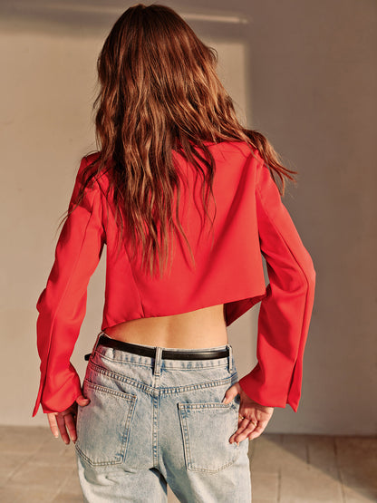 Split Crop Jacket Quvarse