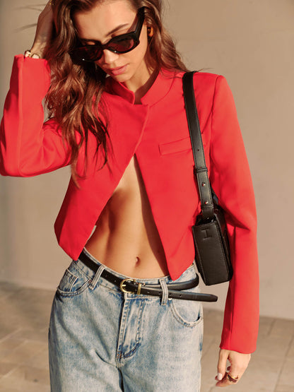 Split Crop Jacket Quvarse