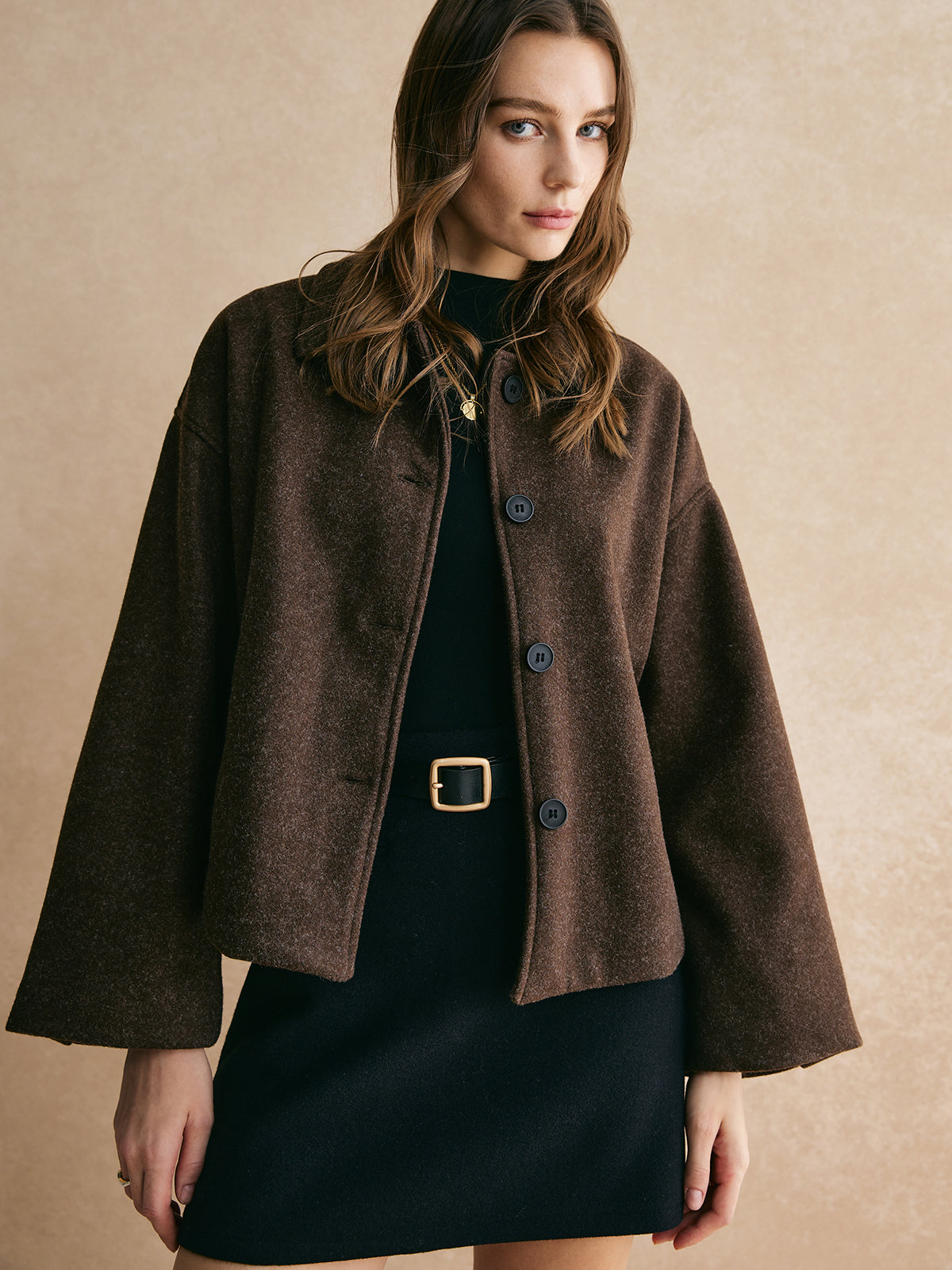 Tweed Düğme Aşağı Ceket Quvarse