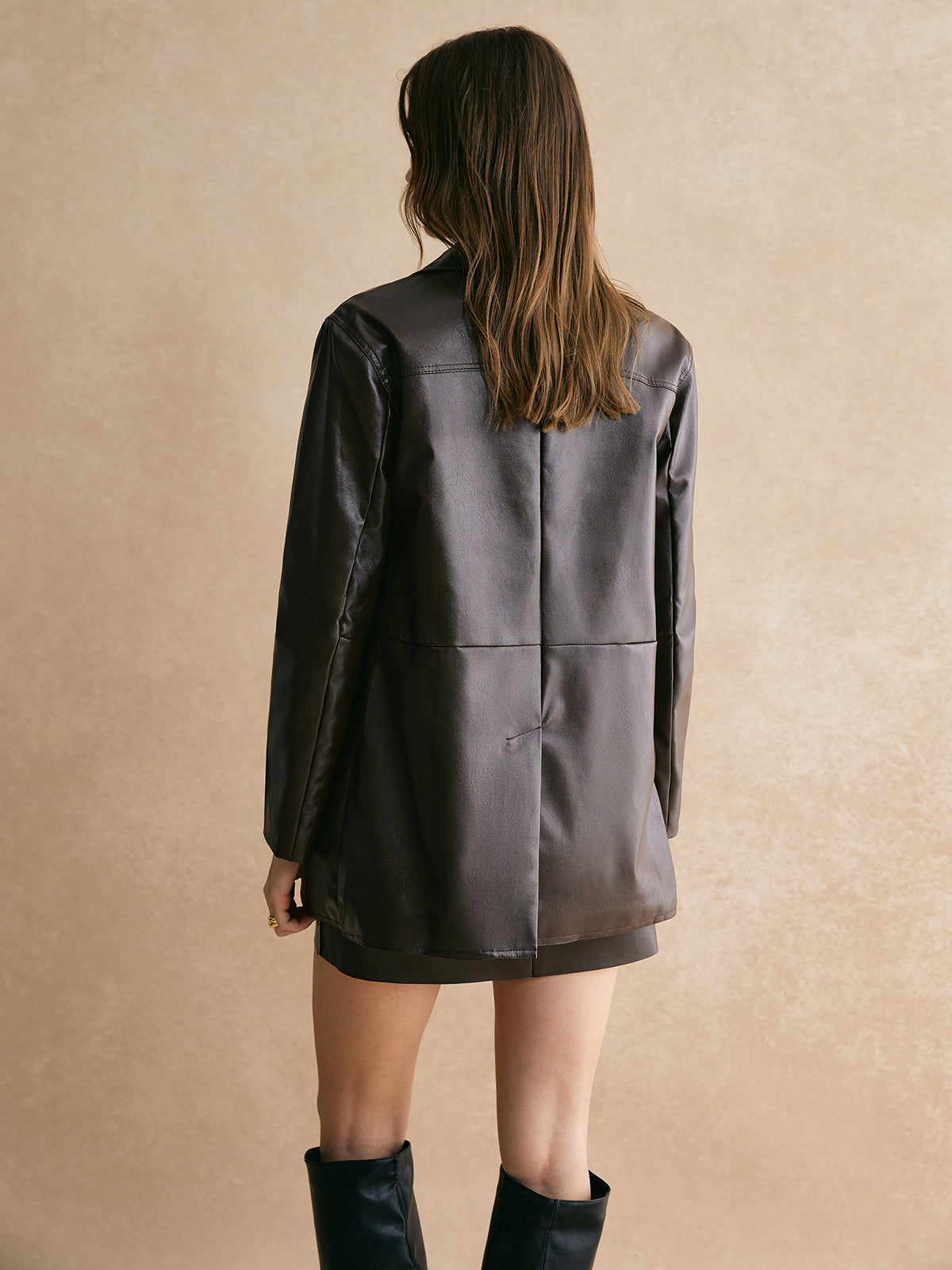 Cepler Suni Deri Blazer Quvarse