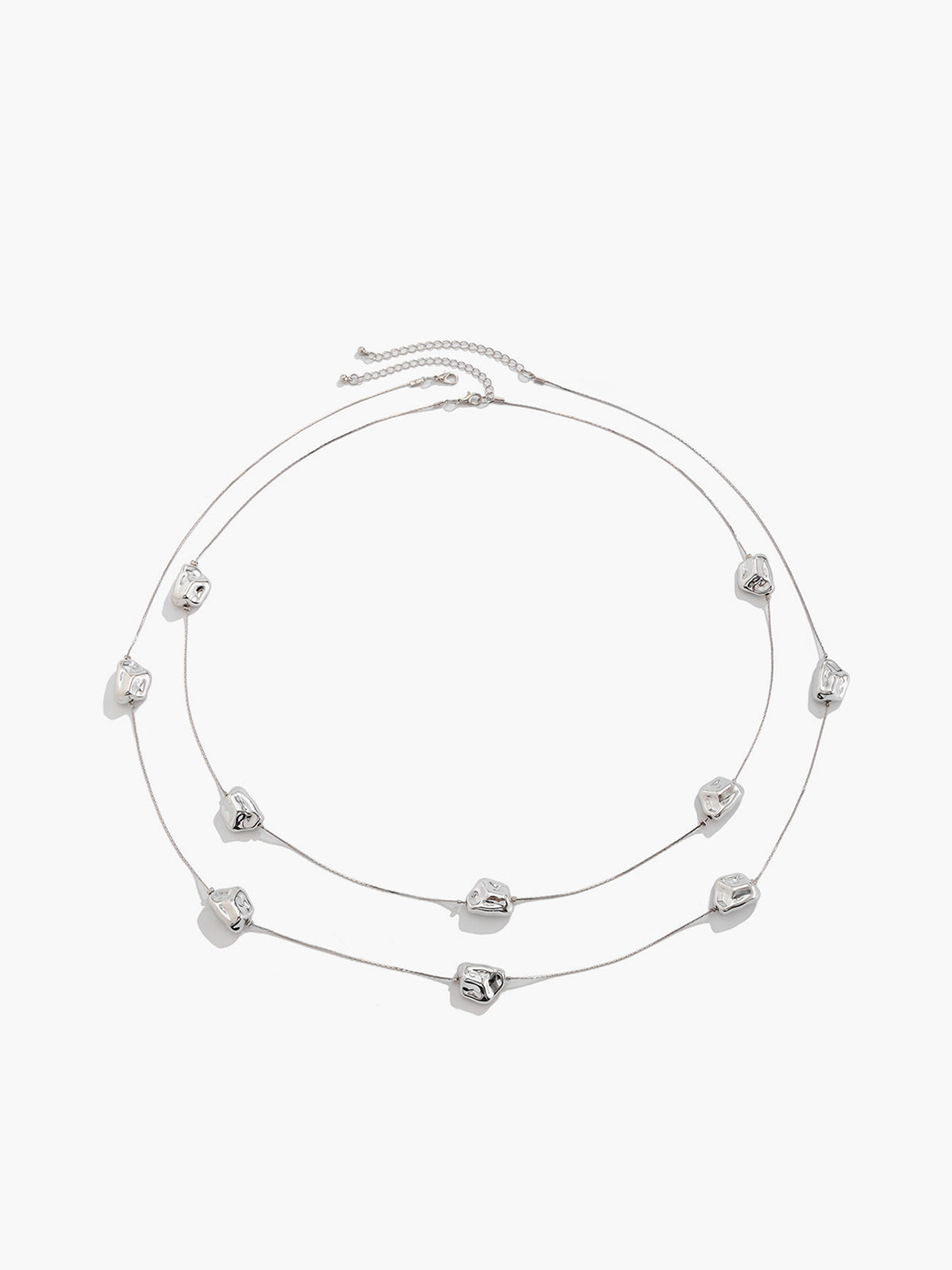 Çift Katmanlı Düzensiz Taşlar Kolye THESVELTECHIC