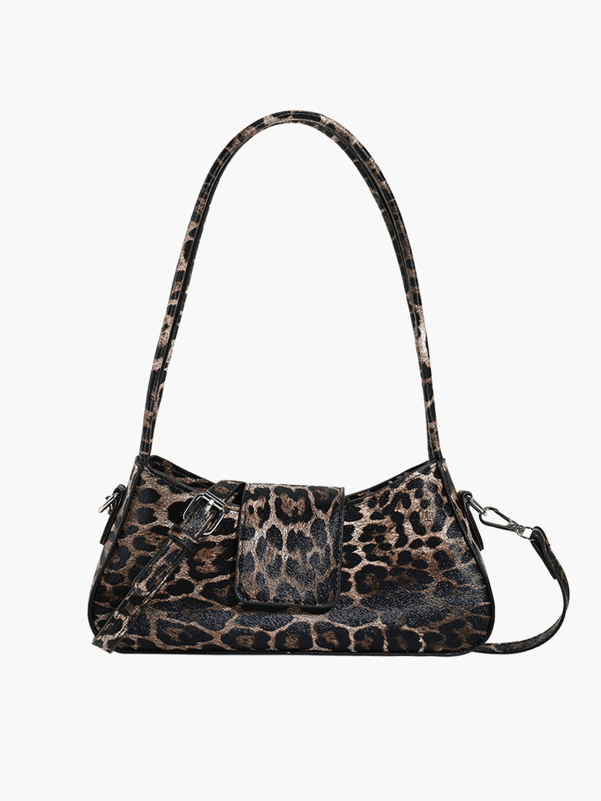 Leopar Desenli Tokalı Koltuk Altı Çanta THESVELTECHIC