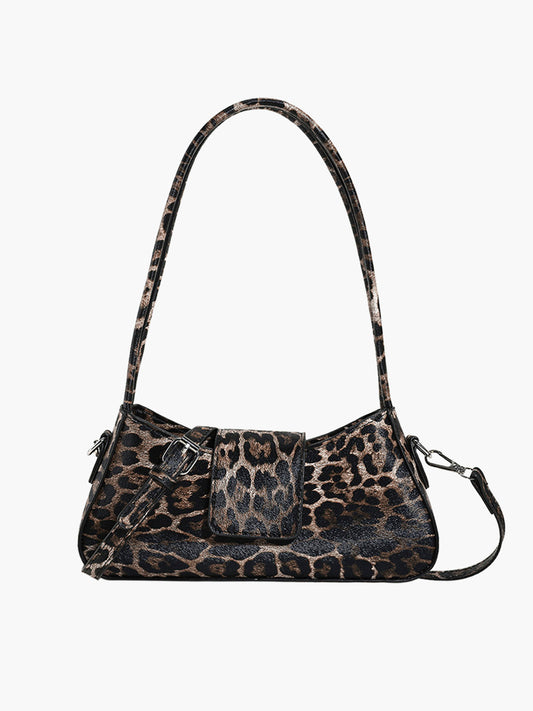 Leopar Desenli Tokalı Koltuk Altı Çanta THESVELTECHIC