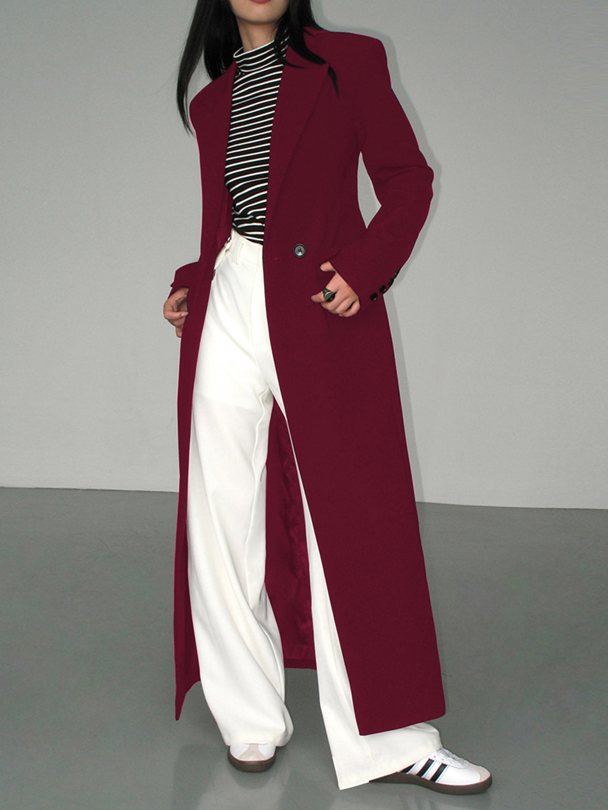 Yaka Cepli Blazer Palto Quvarse