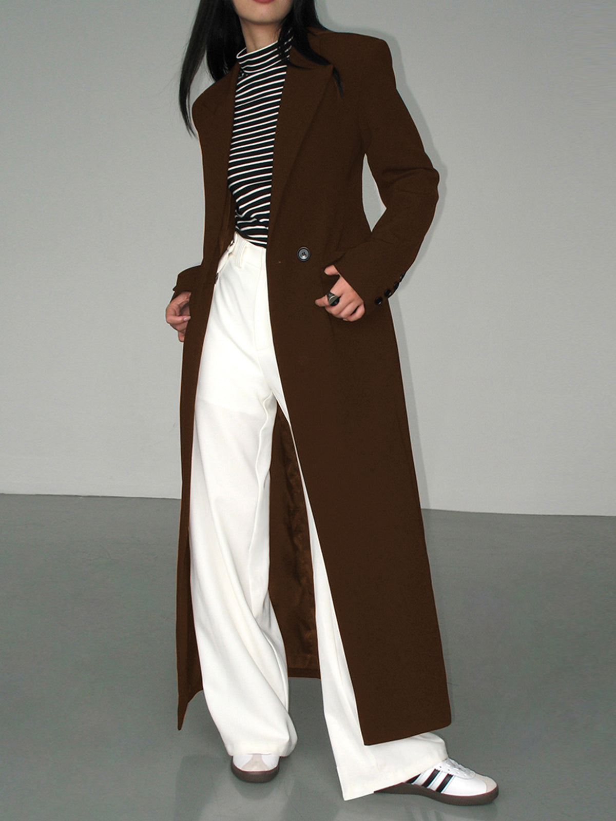 Yaka Cepli Blazer Palto Quvarse