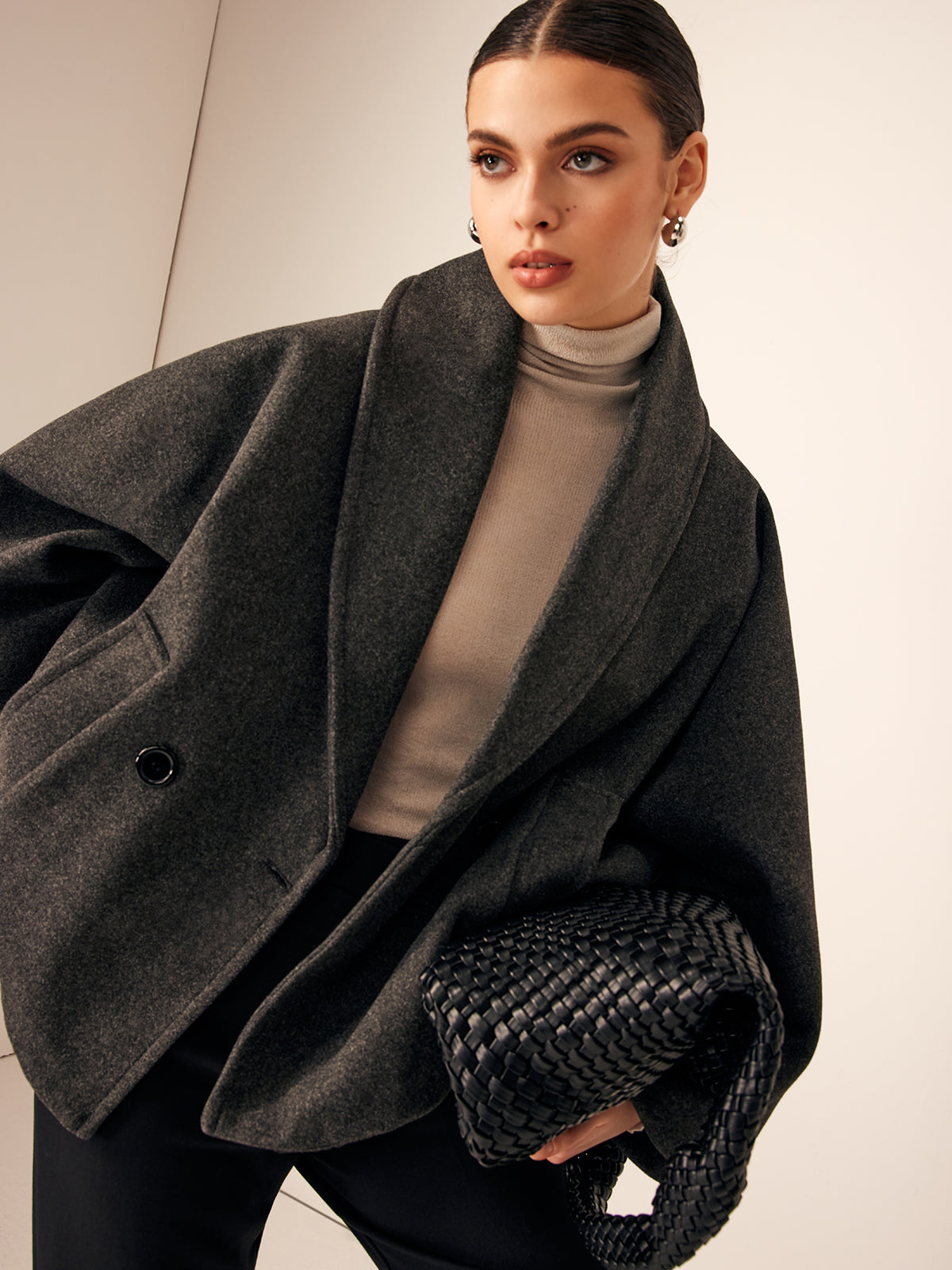 Tweed Cepli Bol Ceket Quvarse