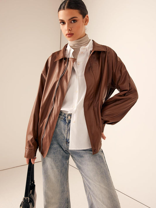 Urban Luxe Deri Ceket Siaora