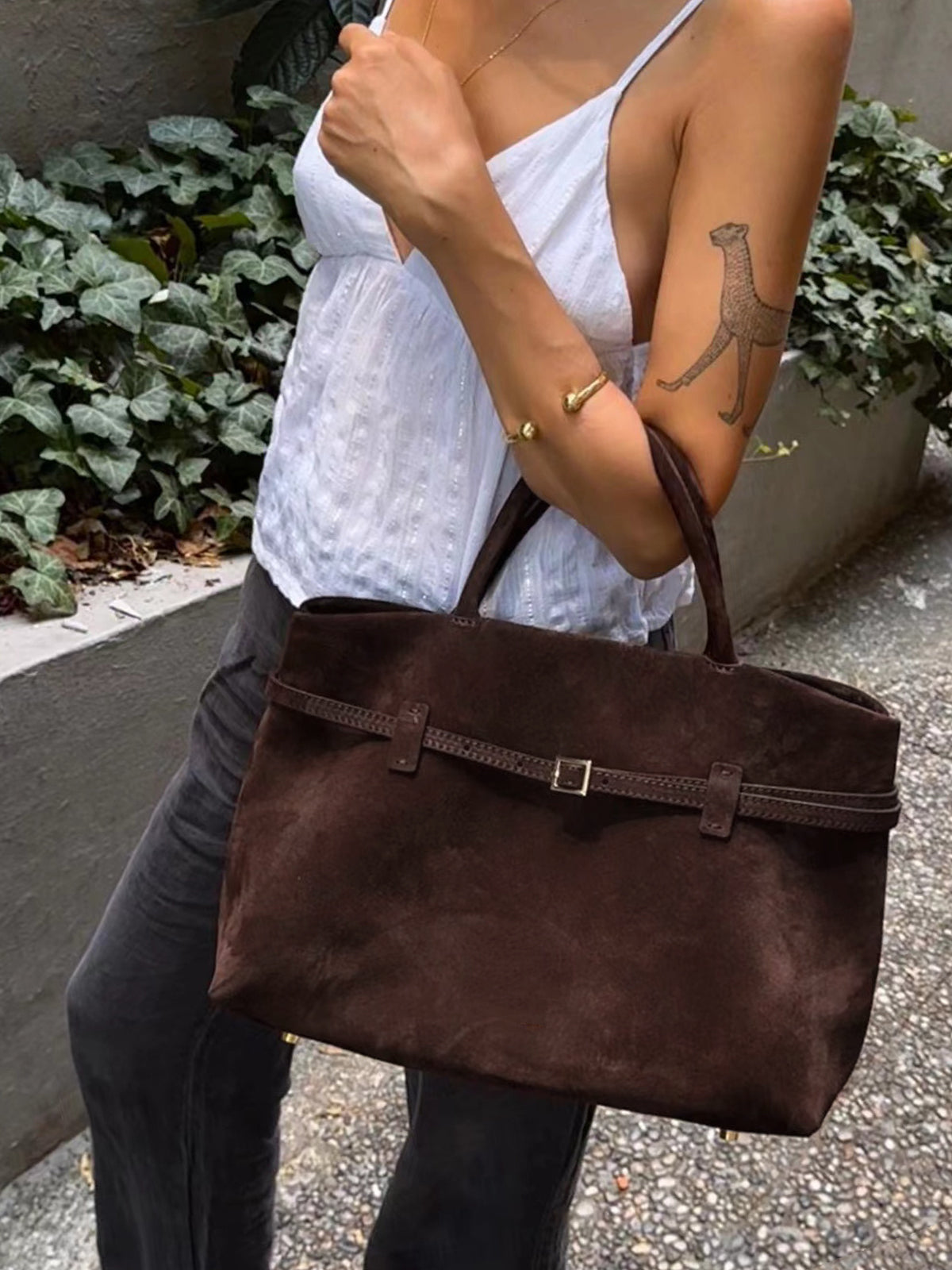 Vintage Buckle-Design Top-Handle Bag THESVELTECHIC