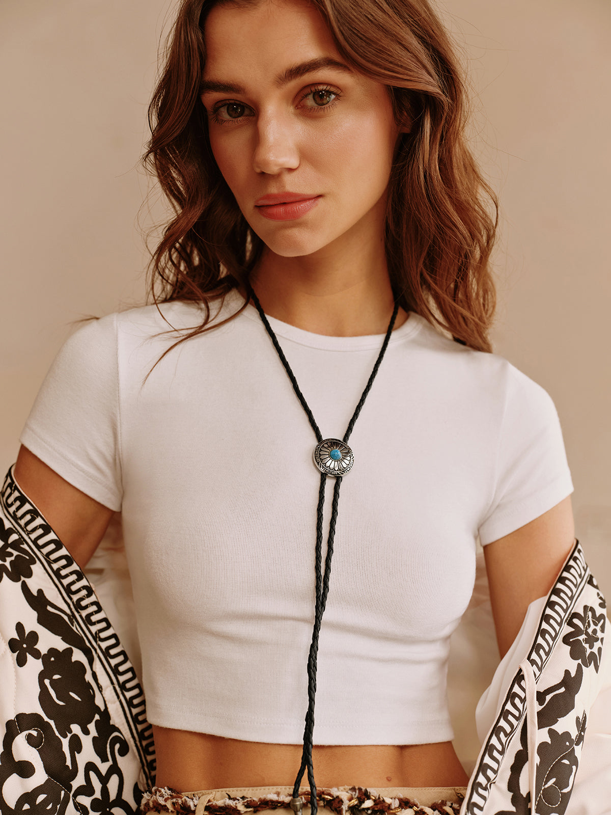 Vintage Turkuaz Ayçiçeği Kolye THESVELTECHIC