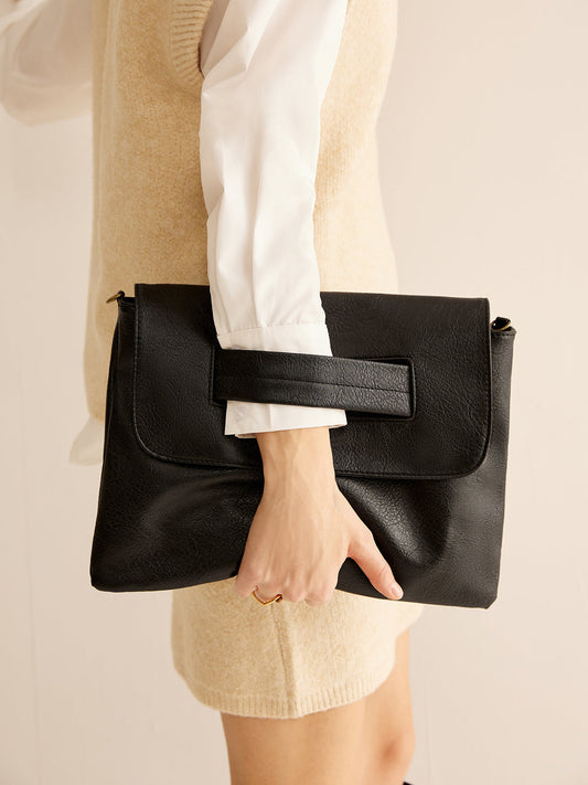 Büyük Kapasiteli Yumuşak Kapak Clutch Çantası THESVELTECHIC