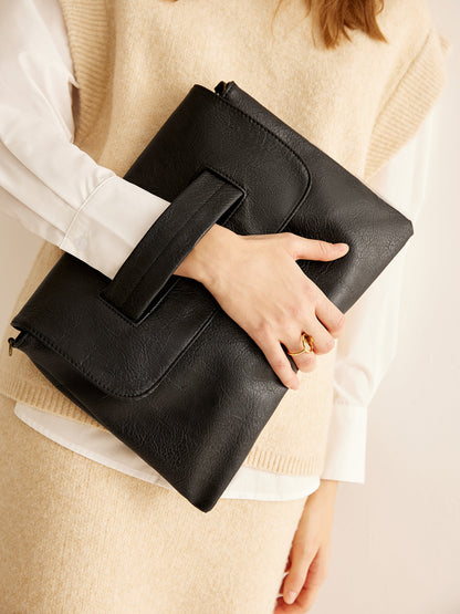 Büyük Kapasiteli Yumuşak Kapak Clutch Çantası THESVELTECHIC