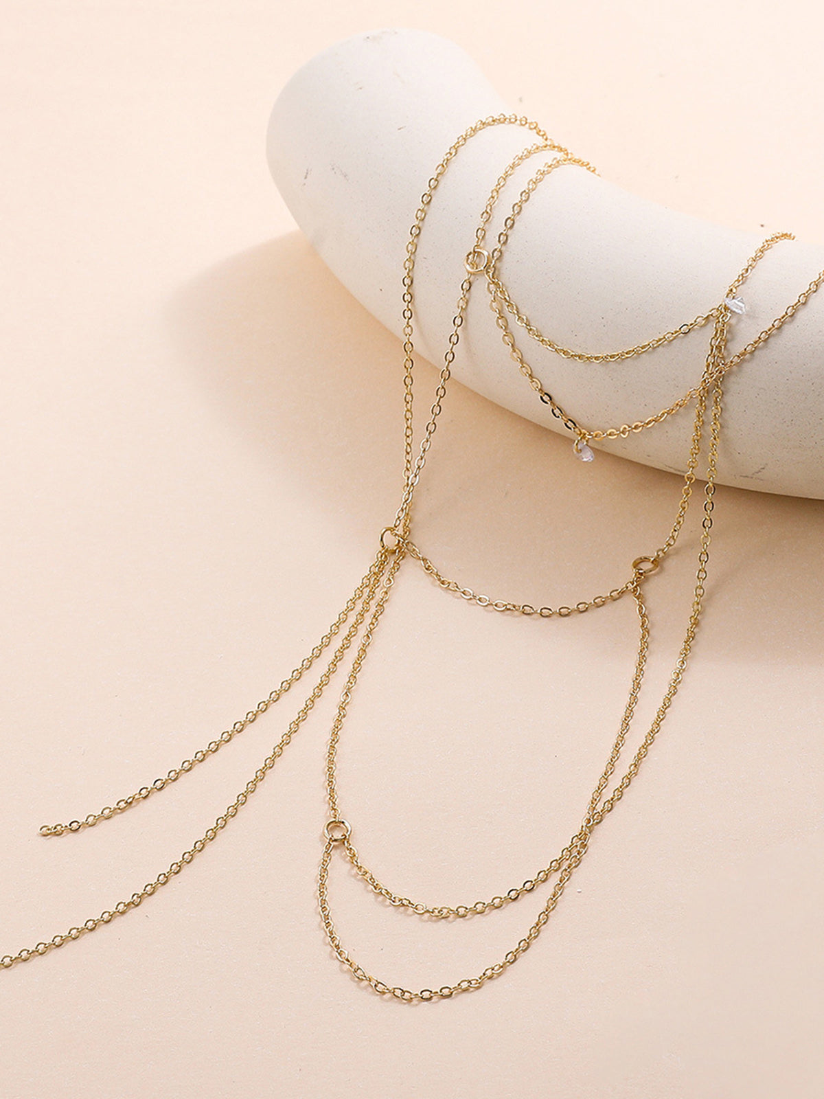 Strass Taşlı Yığınlı Tasma Kolye THESVELTECHIC