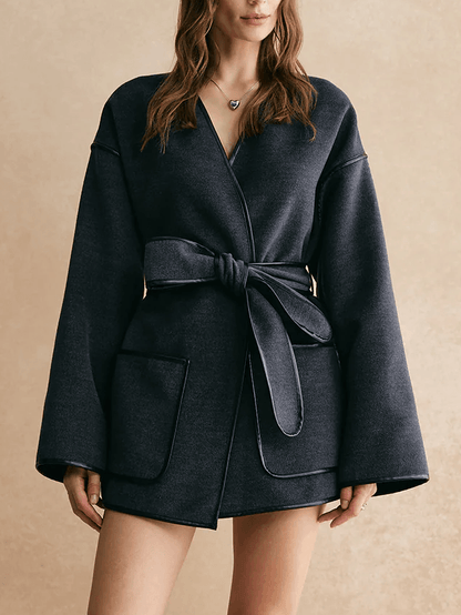 Modern Wrap Belted Ceket Siaora