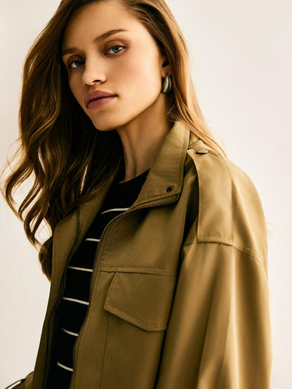 Bold Military Crop Ceket Siaora
