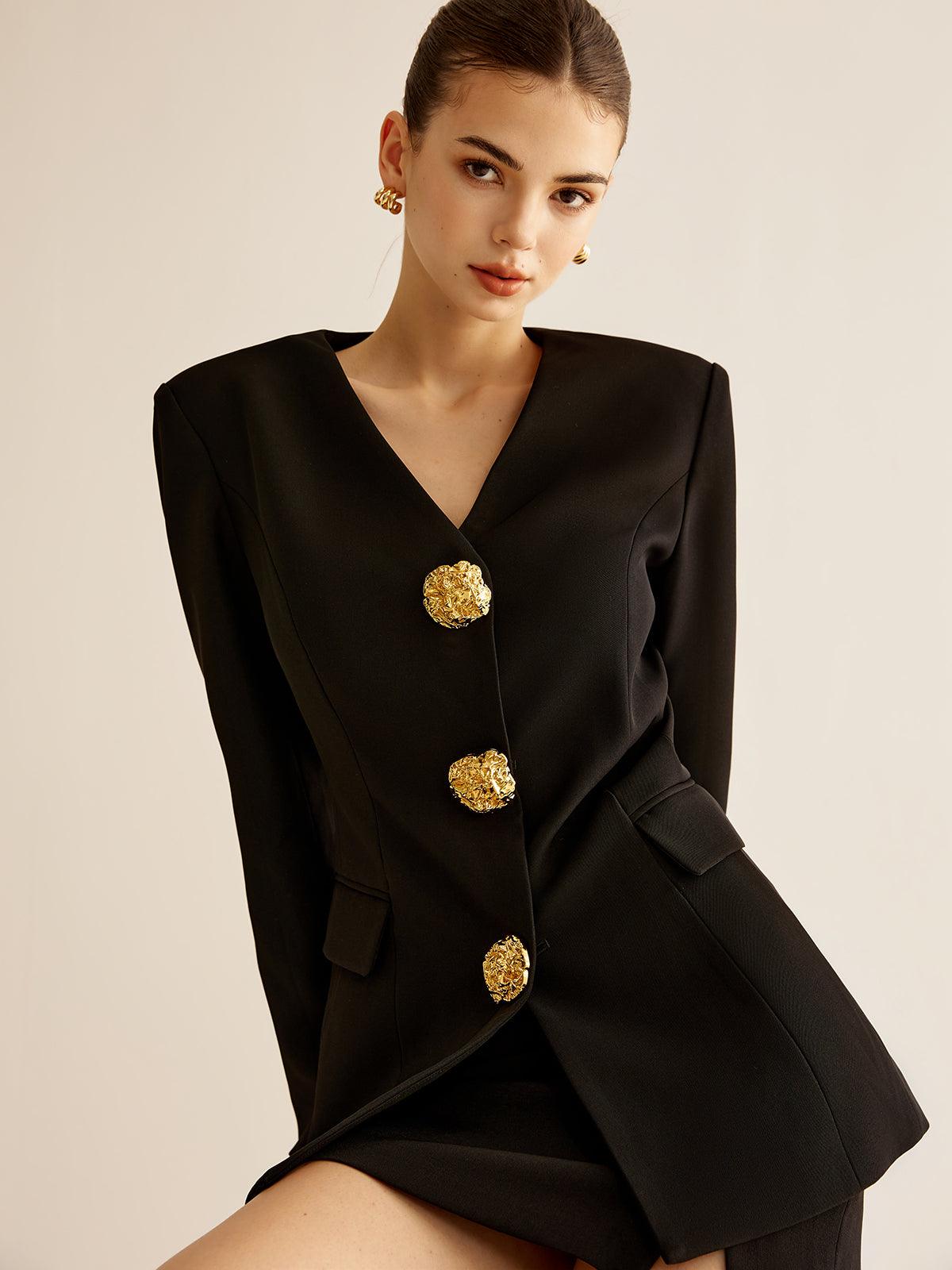 Gold Grace Blazer Ceket Siaora