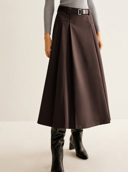 Utility Pleated Belted Skirt THESVELTECHIC