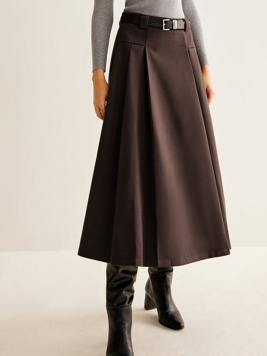 Utility Pleated Belted Skirt THESVELTECHIC