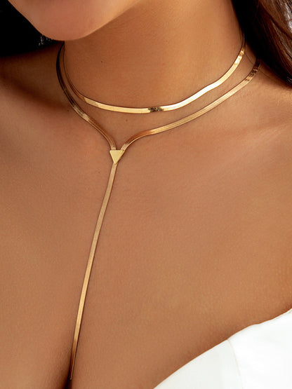 Çift Katmanlı Yılan Püskül Kolye THESVELTECHIC